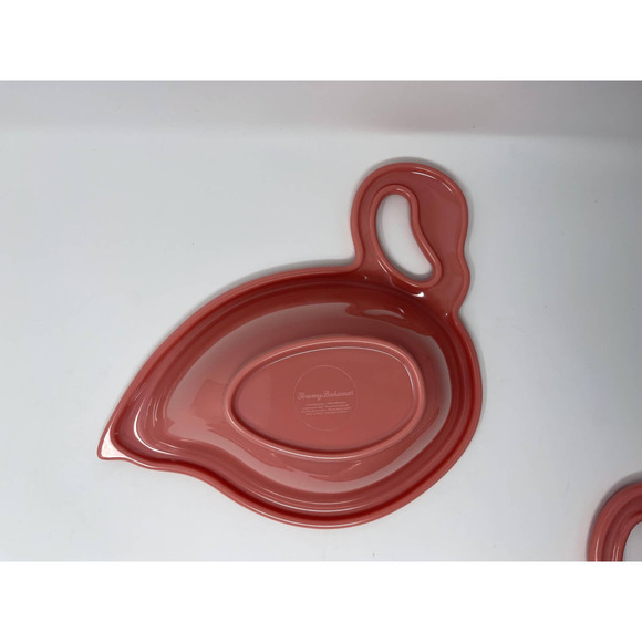 Tommy Bahama Melamine Pink Flamingo Serving Bowls Set of 3   - NEW - Picture 5 of 9